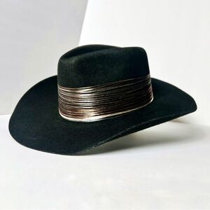 ASN Stellar- Black Chic Women's Western Hat Handmade in LA